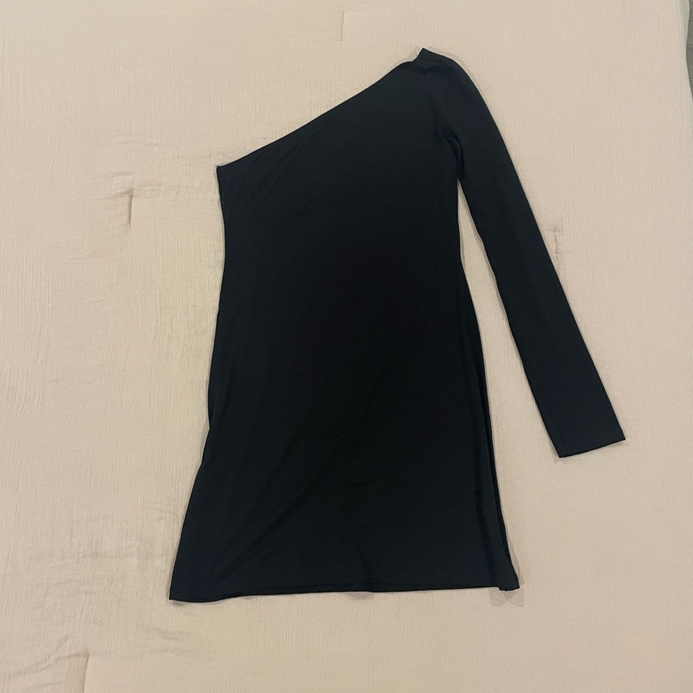 Reformation Asymmetric Long Sleeve Dress - M